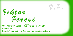 viktor percsi business card